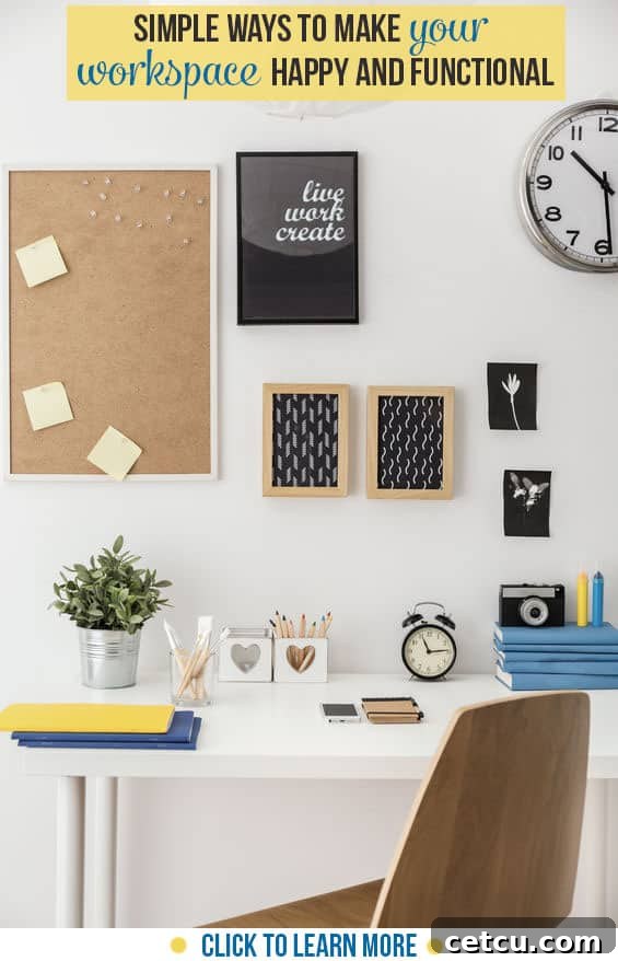 Tips for a happy and functional workspace to boost productivity and creativity