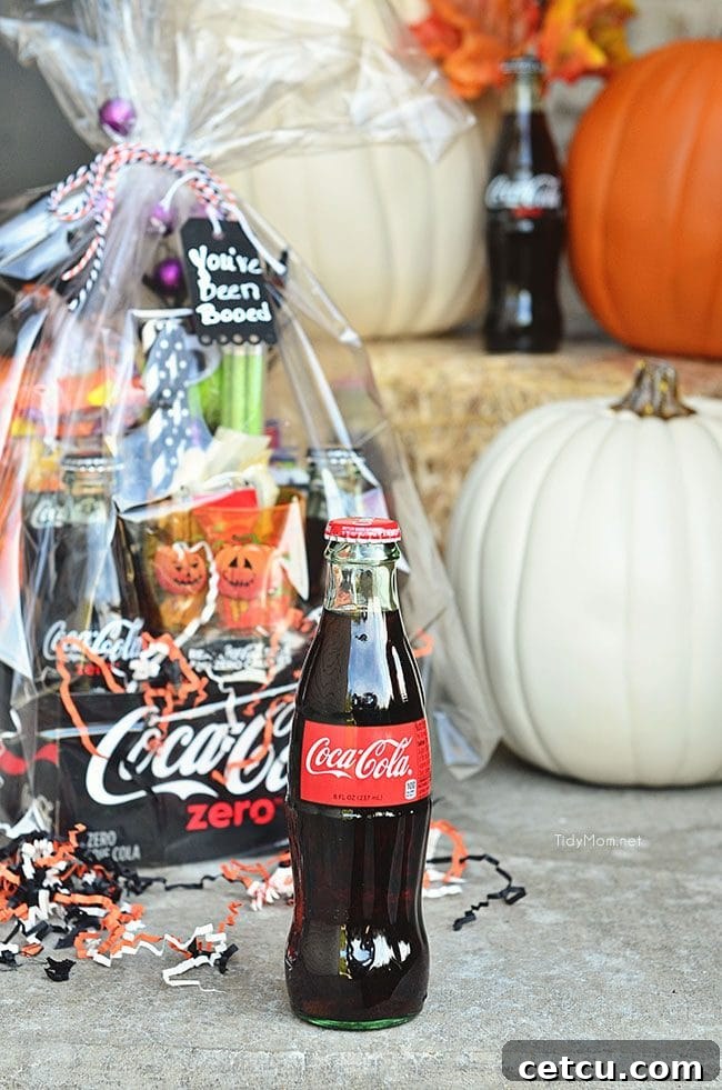 Coca-Cola Halloween Boo Basket with free You’ve been Booed printable at TidyMom.net