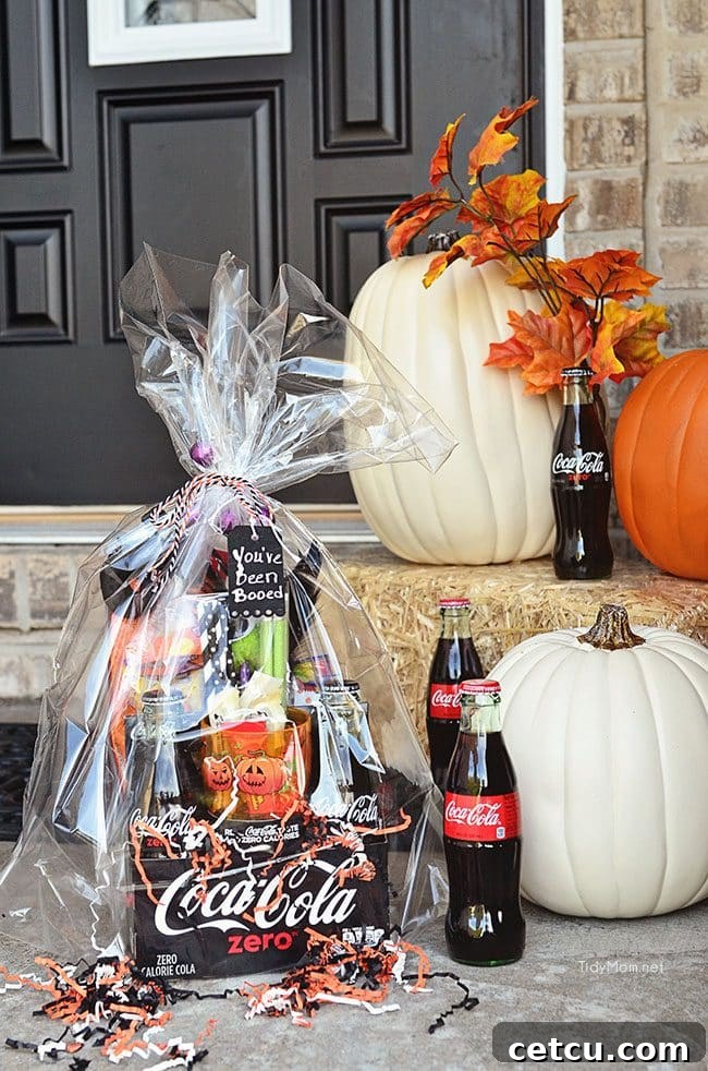 Coca-Cola Halloween Boo Basket with free You’ve been Booed printable at TidyMom.net