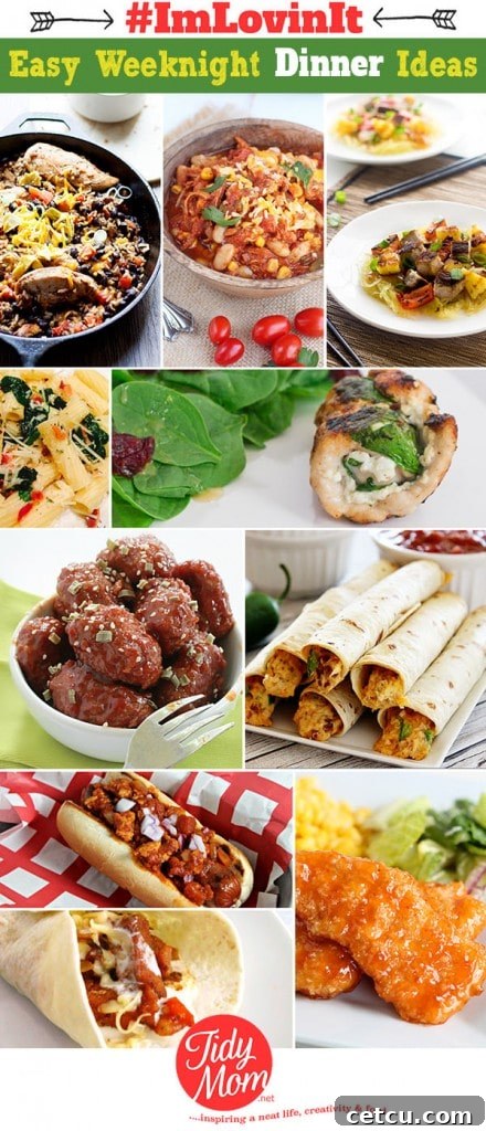 10 Easy Weeknight Dinner Ideas at TidyMom.net #ImLovinIt