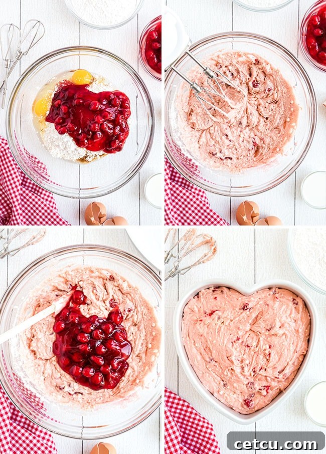 how to make cherry cake photo collage