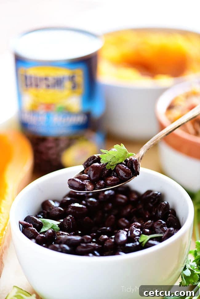 BUSH’S Black Beans for Southwest Black Bean Stuffed Butternut Squash