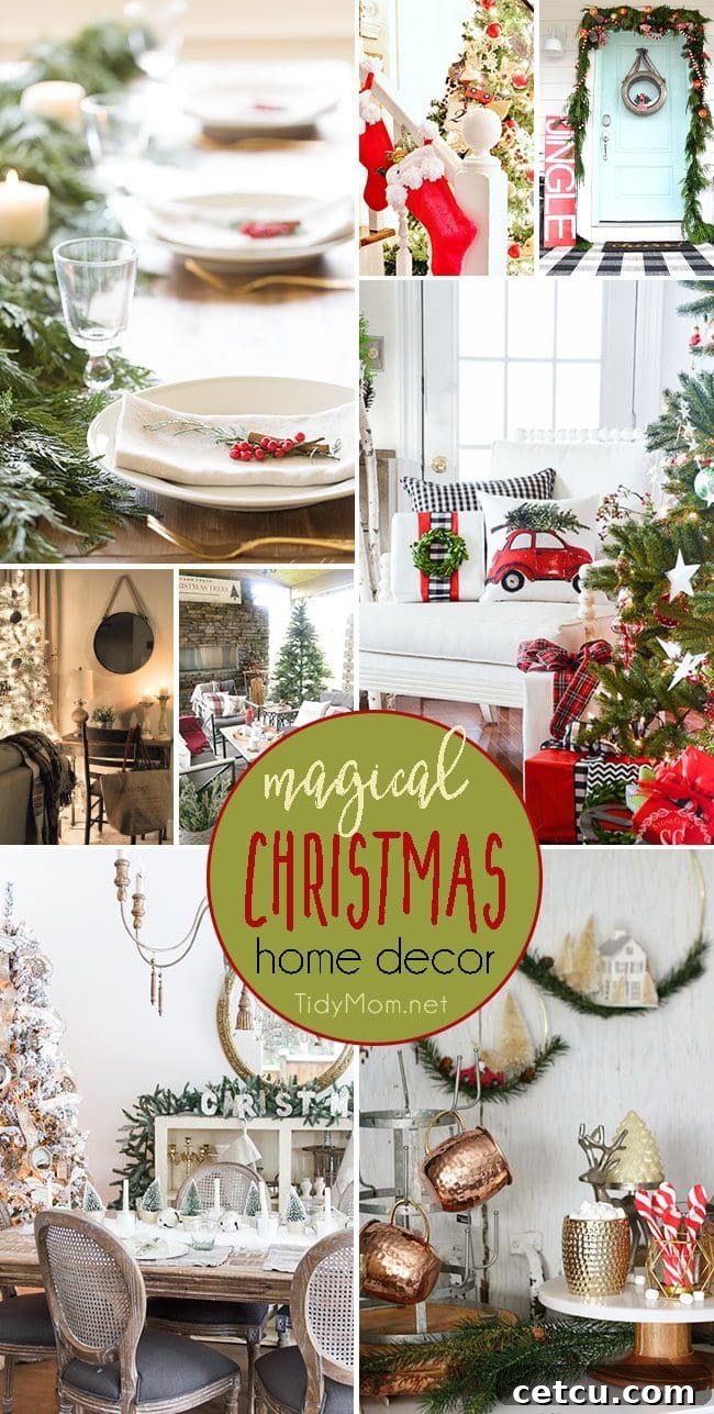 Infuse Your Home with Christmas Enchantment 2 Magical Christmas Home Decor Inspiration - A beautiful collage featuring festive tablescapes, twinkling lights, and cozy holiday arrangements.