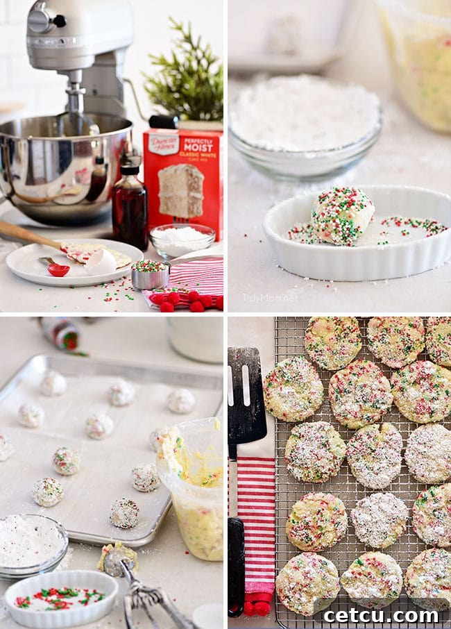 how to make Christmas Gooey Butter Cookies 