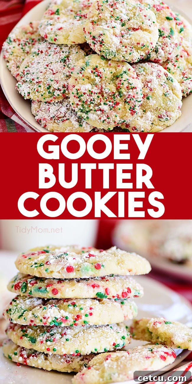 gooey butter cookies with sprinkles