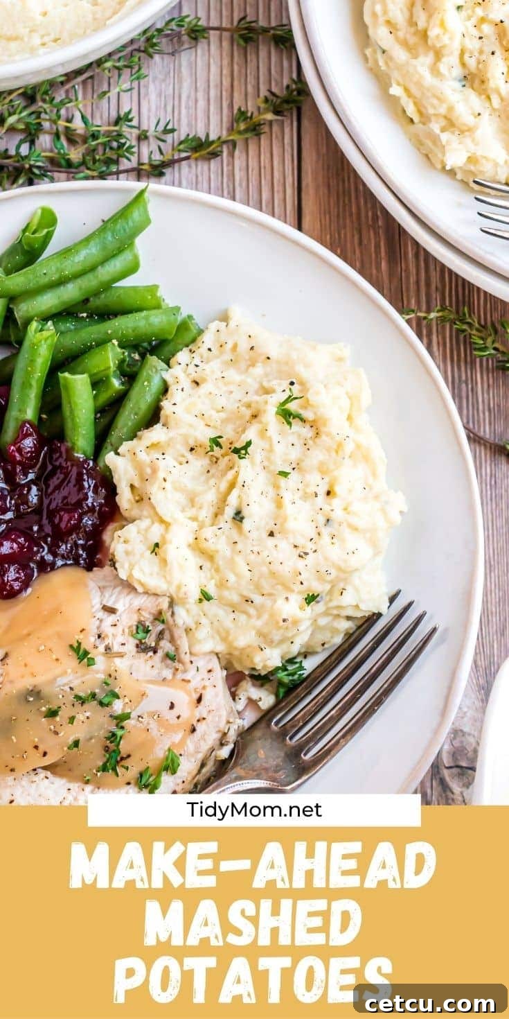 pinterest logo for make ahead mashed potatoes