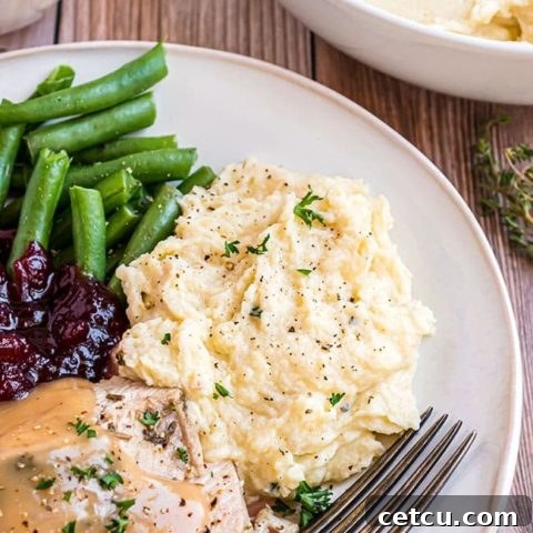 plate of food with mashed potatoes