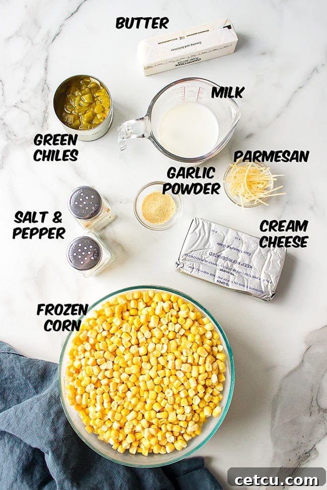 Creamy Corn Recipe ingredients