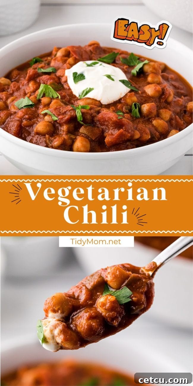 Smoky Vegetarian Chili photo collage