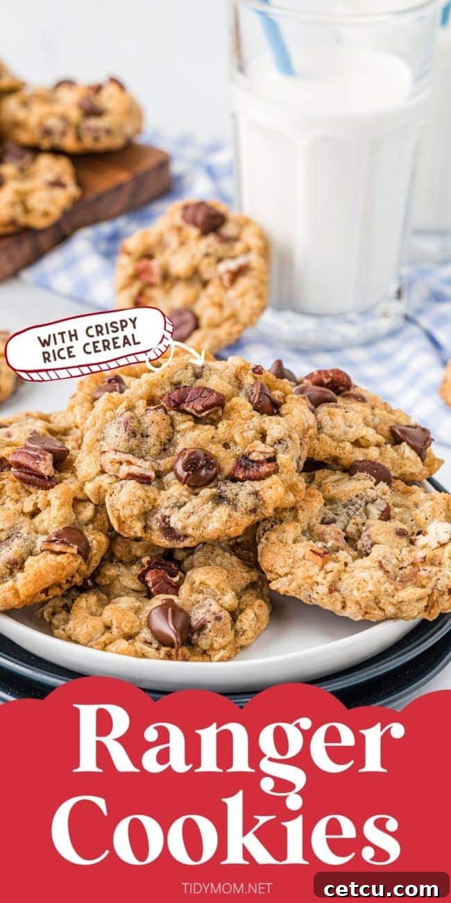 a vibrant collage featuring various delicious Ranger Cookies, perfect for sharing on social media or pinning.