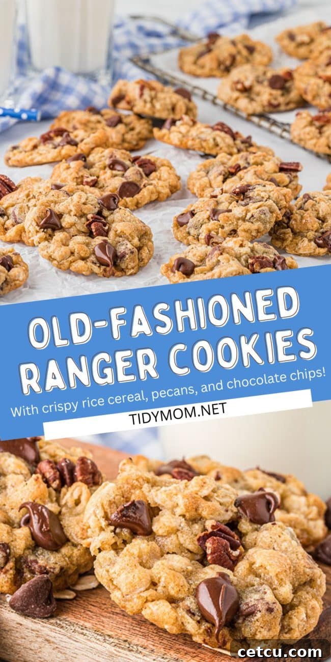 a visual collage showcasing multiple images of delicious Ranger Cookies, perfect for recipe inspiration.