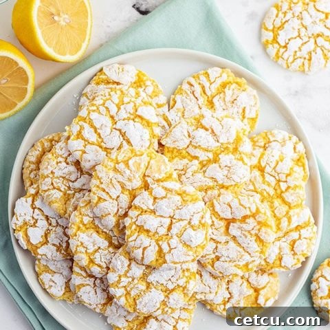 A plate full of lemon cool whip cookies