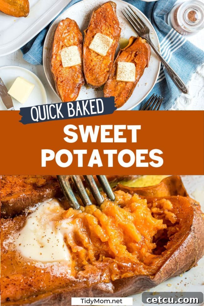 baked sweet potatoes photo collage