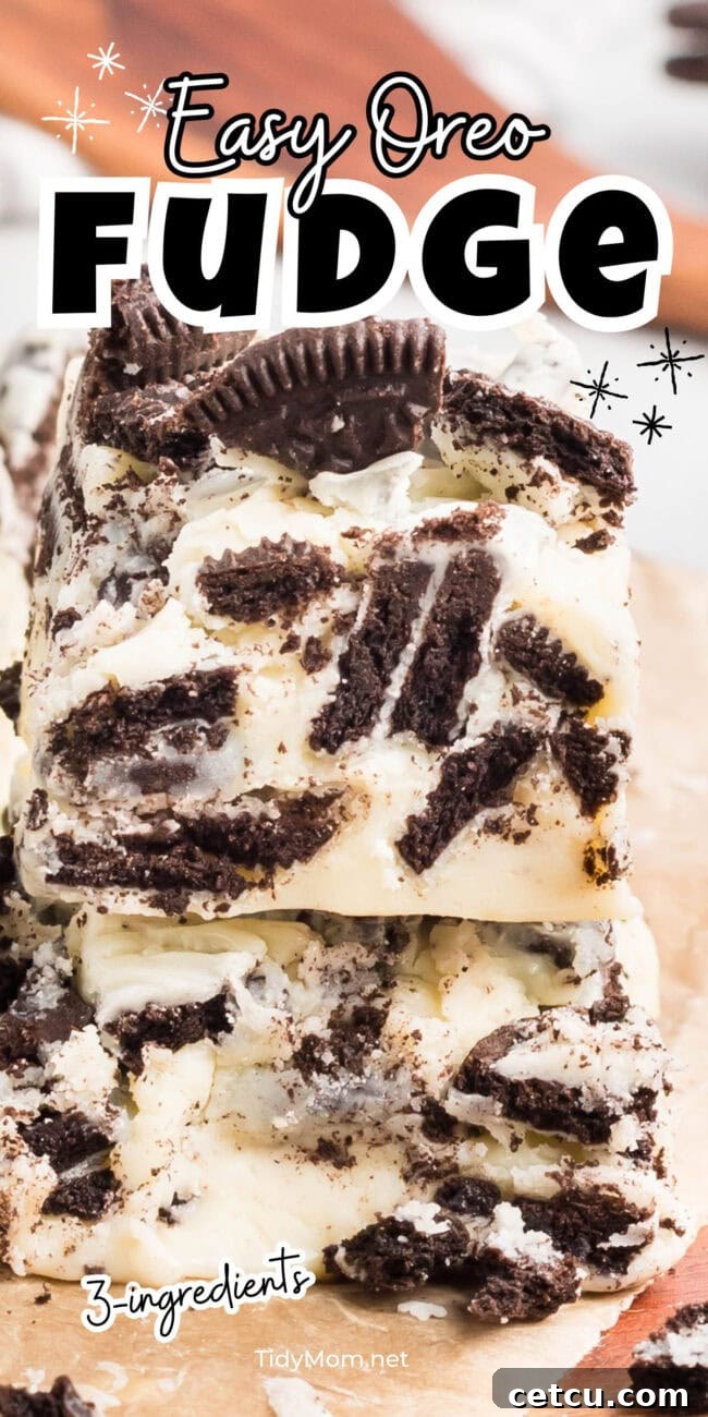 stack of Oreo fudge pieces