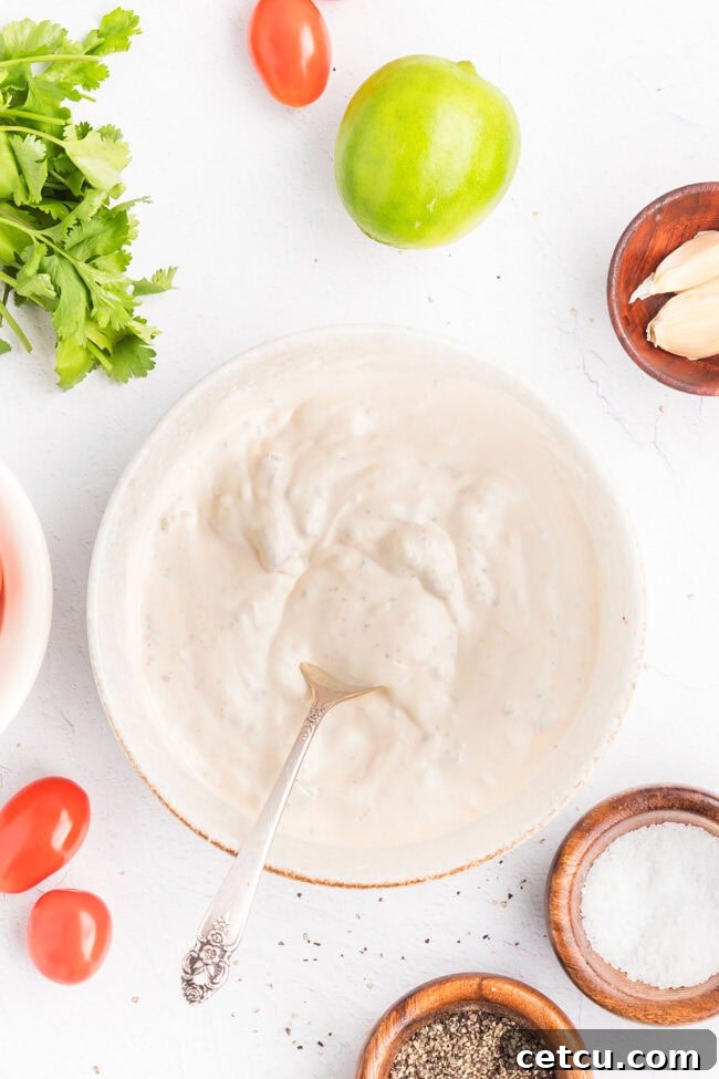 Southwest Steak Bowl Recipe: Creamy Southwest Sauce 8 Creamy Southwest sauce made with sour cream, mayonnaise, chipotle peppers, garlic, lime juice, honey, and seasonings.